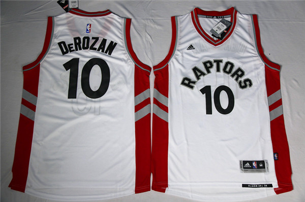 NBA Toronto Raptors 10 Derozan White Jerseys